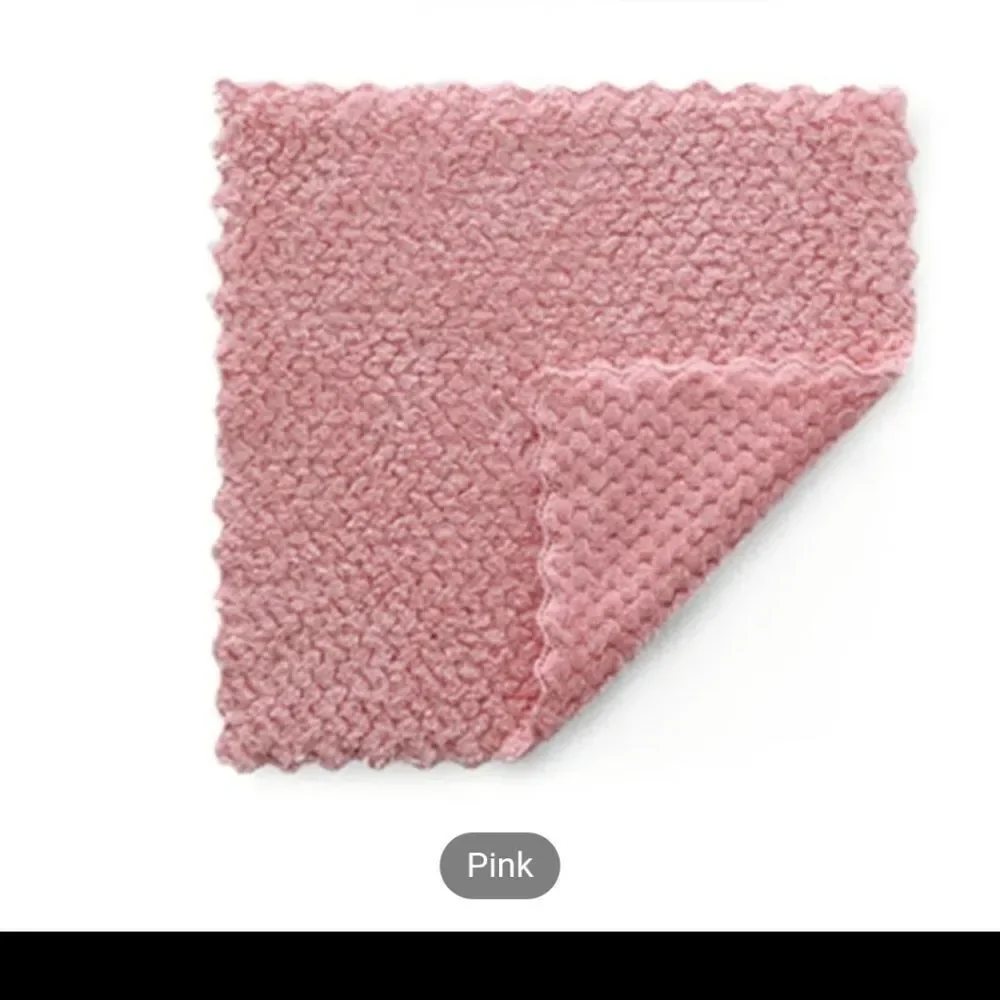 Pink hand washcloths household kitchen towels quick dry 10 piece set